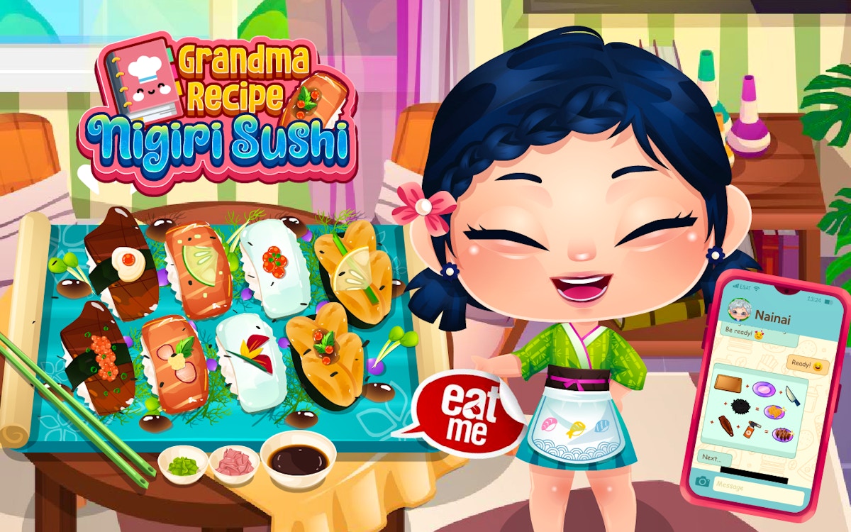 Grandma Recipe Nigiri Sushi - Cooking game